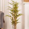 ARICK DECOR 3FT Artificial Bamboo Tree, Potted Artificial Bamboo Fake Greenery Plant in Pot with Lifelike Leaves for Home Office Restaurant Indoor Outdoor Decor