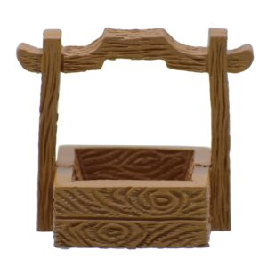 Aadyacrafts Miniature Wooden Well Bucket Planter, Fairy Garden Accessory, Rustic Aadyacrafts Miniature Wooden Well Bucket Planter, Fairy Garden Accessory, Rustic Brown Decorative Flower Basket, Mini Dollhouse Furniture, 1 Piece, C2544-3
