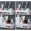 Acrylic Multipurpose Wall Mount Bathroom Shelf And Rack For Home And Kitchen. Self Adhesive Sticker Support Without Drilling. (4 Bathroom Shelf)