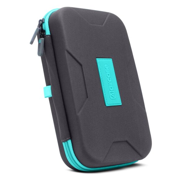 AirCase Electronics Organizer Bag with Shockproof EVA Hardshell & Soft Lining, 2 Mesh Pockets, 11 Elastic Loops | Gadget Organizer for HDD/SSD, Power Bank, Cables, Adapters, Chargers, Gadgets (Grey)