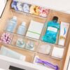 Aliensware 8Pcs Transparent Drawer Organizer,Clear Plastic Dividers Trays,Versatile Bathroom And Vanity Organiser,Storage Bins For Makeup Cosmetics,Jewellery,Kitchen,Bathroom,25X10X10 Cm