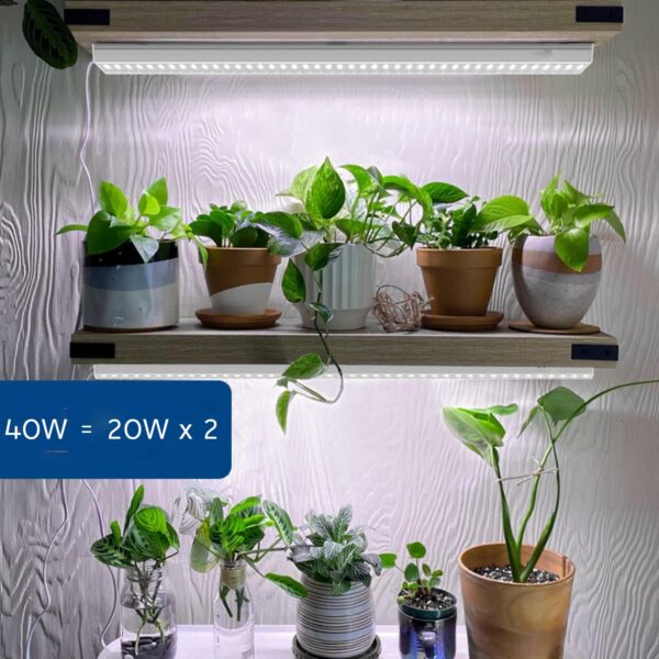 Aluminium-LED-Grow-Lights-2Ft-40W-20W-x-2-for-Indoor-Plants-hydroponics-Horticulture-Green-House.-Full-Spectrum-Plug-and-PlayEnergy-efficient-5000K-40-Watt-Pack-of-2.jpg Aluminium LED Grow Lights 2Ft (40W =20W x 2) for Indoor Plants, hydroponics, Horticulture, Green House. Full Spectrum (Plug and Play)(Energy efficient) (5000K) (40 Watt) (Pack of 2)