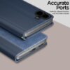 Amazon Basics Flip Cover for CMF by Nothing Phone 1 | Leather Finish | Wallet Stand and Shock Proof | Complete Protection Flip Case (Blue)