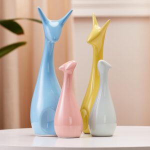 Amazon Basics Home Decor Happy Deer Family Action Statue Piano Amazon Basics Home Decor Happy Deer Family Action Statue Piano Finish Ceramic Figures(Set of 4,Multicolor)