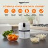 Amazon-Basics-Mini-Electric-Chopper-250-ml-Rechargeable-One-touch-operation-Sharp-Blades-30-W-Food-Grade-Bowl-Sharp-Blades-For-Mincing-Garlic-Veggies-Onion-Nuts-Grey.jpg Amazon Basics Mini Electric Chopper | 250 ml | Rechargeable | One touch operation | Sharp Blades | 30 W | Food Grade Bowl | Sharp Blades For Mincing Garlic, Veggies, Onion, Nuts | Grey