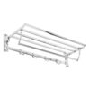Amazon Basics Steel Folding Towel Rack for Bathroom/Towel Stand/Hanger/Bathroom Accessories (24 Inch - Chrome)