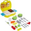 Amazon Brand - Jam & Honey Kitchen Set for Kids | Pretend and Play Toy | Portable Suitcase with Realistic Cooking Toys | for Boys & Girls 2+ Years | Non-Toxic | 24 Pieces | Multicolour