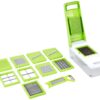 Amazon Brand - Solimo 11-in-1 Stainless Steel Multipurpose Vegetable and Fruit Chopper, Green