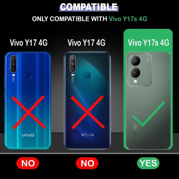 Amazon Brand - Solimo Flip Leather Mobile Cover (Soft & Flexible Back case) for Vivo Y17s 4G / Y28 5G (CamelBlack)