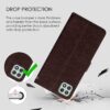 Amazon Brand - Solimo Flip Leather Mobile Cover (Soft, Flexible & Kickstand Back case) Compatible for Samsung Galaxy A22 5G / F42 5G (Coffee)