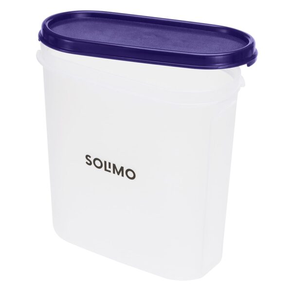 Amazon Brand - Solimo Modular Plastic Storage Containers with Lid | Airtight | BPA-Free | Set of 6 | 1.8 L (Blue)