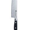 Amazon Brand - Solimo Premium High-Carbon Stainless Steel Santoku Knife, Black