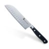 Amazon Brand - Solimo Premium High-Carbon Stainless Steel Santoku Knife, Black