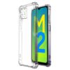 Amazon Brand - Solimo Silicone Mobile Cover For Samsung Galaxy M12 / A12 / F12 (Soft & Shockproof Back Case With inbuilt Cushioned Edges), Transparent