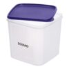 Amazon Brand - Solimo Square Modular Plastic Storage Container | Airtight | BPA-Free | Set of 2 | 3.9 L (Blue)