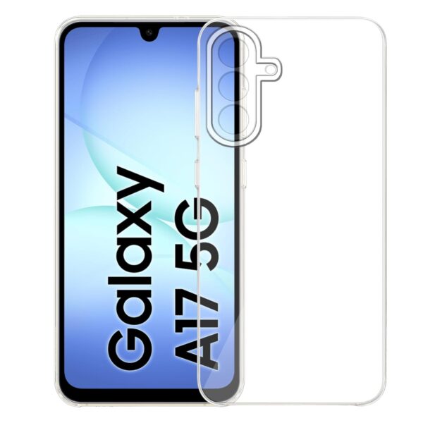 Amazon Brand - Solimo for Samsung Galaxy A17 5G Premium Transparent Soft Silicon Crystal Clear Back Cover [Transparent]