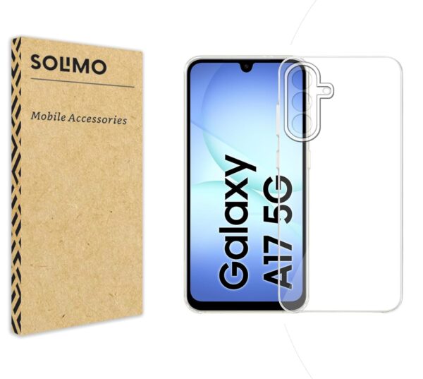Amazon Brand - Solimo for Samsung Galaxy A17 5G Premium Transparent Soft Silicon Crystal Clear Back Cover [Transparent]