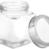 Amazon Solimo Square Glass Storage Containers | Set Of 6 | 580 Ml Each | Non-Toxic, Recyclable | Transparent