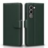 Amazon basics Flip Cover for Oppo A5 5G Leather Finish Amazon basics Flip Cover for Oppo A5 5G Leather Finish | Wallet Stand and Shock Proof | Inside TPU with Card Pockets | Complete Protection Flip Case (Green)