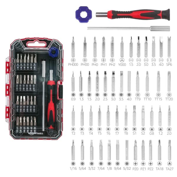 AmazonBasics-51-Piece-Precision-Screwdriver-Bit-Set-17.1-x-9.7-x-2.8-cm.jpg AmazonBasics 51-Piece Precision Screwdriver Bit Set, 17.1 x 9.7 x 2.8 cm