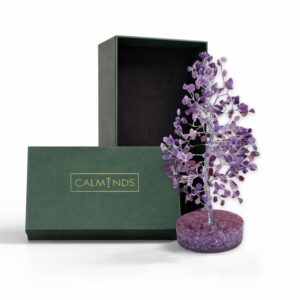 Amethyst Crystal Orgonite Tree for Home Decor | Healing Crystal Tree for Positive Energy, Vastu & Feng Shui | Good Luck Tree