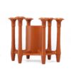Anjali - GC02 Deluxe Polypropylene Plastic Glass And Spoon Tiered Shelf Countertop Organiser, Wooden