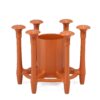 Anjali - GC02 Deluxe Polypropylene Plastic Glass And Spoon Tiered Shelf Countertop Organiser, Wooden