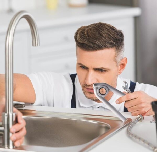 Anti Slip Plumbing Repair Wrench Tool for Kitchen Bathroom Universal Tap Faucet Opener Spanner Plastic Sink Wrench for Tap Installation Easy Faucet Aerator Repair Tool for Home Plumbing
