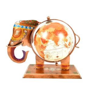 Apka Mart The Online Shop Elephant Globe Showpiece | Handicraft Home Decor Item | Decorative Elephant Statue | Premium Showpiece for Living Room, Bedroom, Gift & Home Decoration - 8 Inch