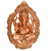 Apka Mart The Online Shop Lord Ganesh Oval Plate Metal Wall Hanging -16 Inch - for Home Décor, Brown