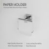 Aquarium Bath Paper Holder for Bathroom, Kitchen | Made with Stainless Steel 304 | PVD Black Matt Finish | Ideal Bathroom Accessories for Home | Astro (Chrome)