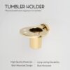 Aquarium Bath Tumbler & Cup Holder for Bathroom, Kitchen | Made with Stainless Steel 304 | PVD Rose Gold Finish | Ideal Bathroom Accessories for Home | Ruby (Gold)