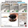 Artiwell Universal Tip Toe Bath Drain Stopper and Cover, Bathtub Drain Stopper, Replaces lift and turn, Tip-Toe and Trip Lever drains for Tub, EZ Installation and Clearing (MATT BLACK)