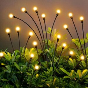 Automatic Garden Solar Light Outdoor Waterproof Solar Plant Lights Garden Decor Home Balcony Flower Pots Pathway Fence LED Solar Lights (65 cm, Warm Light) (2 Pack) (Set 1)