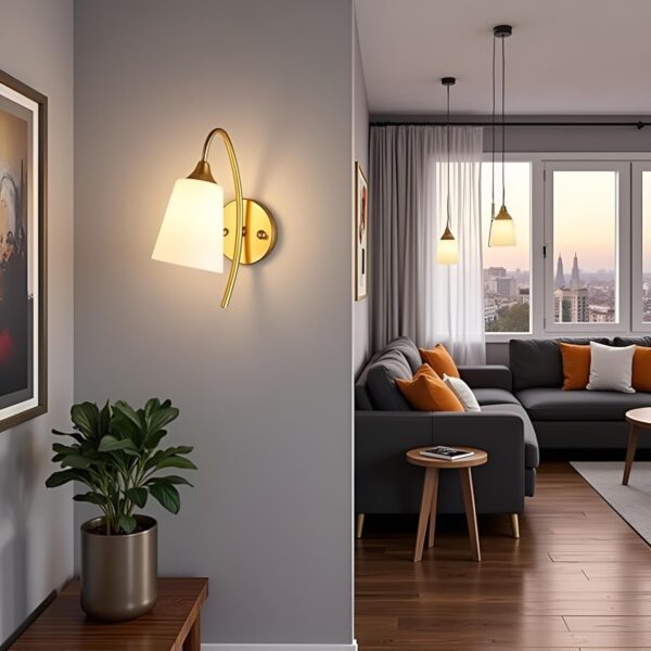 Avior Modern Design Wall Light/Wall Lamp for Bedroom, Living Room & Drawing Room (Gold)