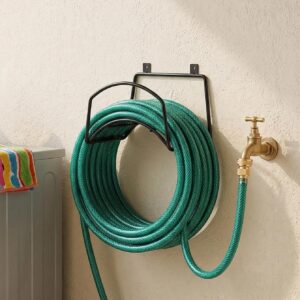 B2B Moradabad Handicrafts Premium Wall Mounted Garden Hose Storage Rack B2B Moradabad Handicrafts Premium Wall Mounted Garden Hose Storage Rack Heavy Duty Metal Hose Organizer Stand Rust Resistant Outdoor Hose Holder with Support Frame Patio Watering Hoses & Accessories