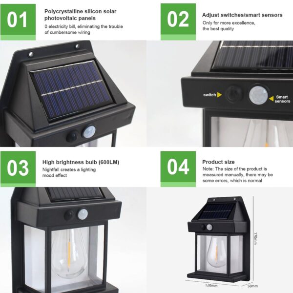 BALJI-Solar-Induction-Wall-LAMP-for-Courtyard-Garden-Balcony-Terrace-Outdoor-Home-600-LUMENS-1800-MAH-Solar-Automatic-Charging-3-Modes-Pack-of-1-Black.jpg BALJI Solar Induction Wall LAMP for Courtyard | Garden | Balcony | Terrace | Outdoor | Home (600 LUMENS , 1800 MAH , Solar Automatic Charging , 3 Modes ) Pack of 1 (Black)