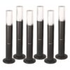 BENE SS Benjamin Bollard Garden Lights for Home & Garden BENE SS Benjamin Bollard Garden Lights for Home & Garden Decoration 60CM Clear, Lamps for Outdoor Weatherproof, Grey Garden & Path Lights (Pack of 6)