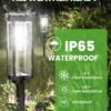BITPOTT Solar Pathway Lights Outdoor Waterproof, 6 Pack Bright Garden Lights Solar Powered Auto On/Off, Dusk to Dawn Up to 12 Hrs Solar Landscape Lights for Yard Lawn (White, Pack 6)