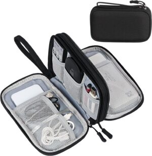 BKK Travel Organizer Pouch for Men | Gadget Organizer Bag with Cable Organiser, Charger Pouch, Tech Accessories Storage, Power Bank Case, Mobile Accessories & Travel Essentials Organizer