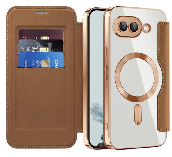 BOUNCEBACK-Electroplated-Transparent-Mag-Charge-Support-Vegan-Leather-Flip-Flap-Wallet-Back-Case-Cover-for-Google-Pixel-9a-Clear-Brown.jpg BOUNCEBACK Electroplated Transparent Mag Charge Support Vegan Leather Flip Flap Wallet Back Case Cover for Google Pixel 9a - Clear Brown