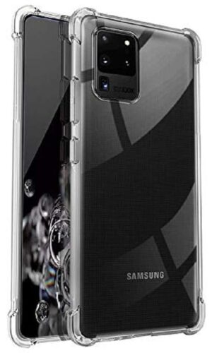BOXXO Flexible Back Cover for Samsung Galaxy S20 Ultra 5G | Back Cover Transparent Clear Shockproof Case Four Corner Protection | Slim Protective Mobile Phone Cover for Samsung S20 Ultra 5G