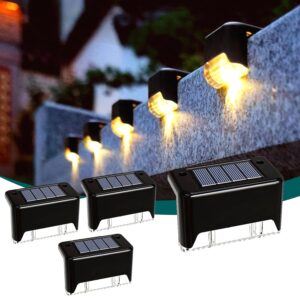 BRITSPEAR Solar Light Outdoor Garden Waterproof Stair Deck Pool Patio BRITSPEAR Solar Light Outdoor Garden Waterproof Stair Deck Pool Patio Fence Gate Yard Floor Step Railing Window Balcony Terrace (4, Standard)