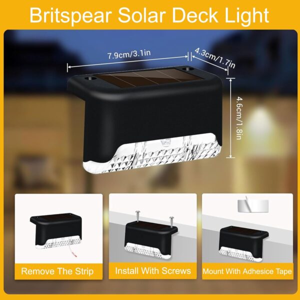 BRITSPEAR-Solar-Light-Outdoor-Garden-Waterproof-Stair-Deck-Pool-Patio-Fence-Gate-Yard-Floor-Step-Railing-Window-Balcony-Terrace-4-Standard.jpg BRITSPEAR Solar Light Outdoor Garden Waterproof Stair Deck Pool Patio Fence Gate Yard Floor Step Railing Window Balcony Terrace (4, Standard)