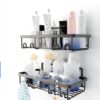 Bathroom Organiser Without Drill, Self Adhesive Bathroom Shelf & Rack for Wall, Bathroom Accessories Set & Storage Organizer, Waterproof Bath Shelves, Bathroom Stand & Holder (Pack of 1)