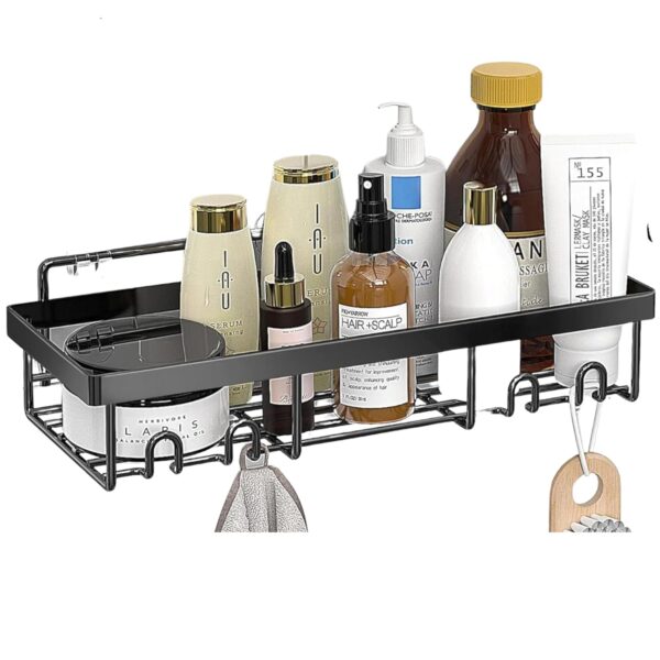 Bathroom Organiser Without Drill, Self Adhesive Bathroom Shelf & Rack for Wall, Bathroom Accessories Set & Storage Organizer, Waterproof Bath Shelves, Bathroom Stand & Holder (Pack of 1)