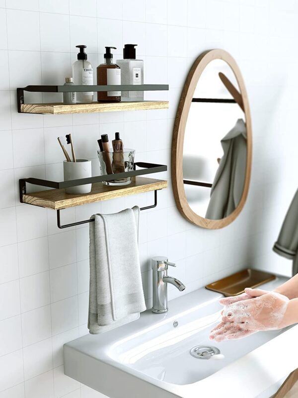Bathroom-Rack-Wooden-Wall-Shelf-Bathroom-Organizer-Shelf-for-Wall-Wooden-Shelf-Set-of-2-for-Living-Room-Bedroom-Kitchen-Bathroom-Accessories-Set-for-Home-L17.32-x-W6.29-x-H4.13-Inch.jpg Bathroom Rack | Wooden Wall Shelf | Bathroom Organizer | Shelf for Wall | Wooden Shelf Set of 2 for Living Room Bedroom Kitchen Bathroom Accessories Set for Home L17.32 x W6.29 x H4.13 Inch