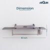 Bathroom Shelf 4 in 1 Bathroom Accessories Set Storage Organizer Wall Mount Shelf 304 Grade Stainless Steel Wall Shelf for Bathroom Multipurpose Shelf/Rack/Towel Hanger Tumbler Holder