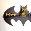 Batman Design | Decorative Floating | Wooden Wall Shelf | Decorations for Bedroom | Wall Artwork | Shelving Baby | Children Room | Kids Baby Shower Gift - Black