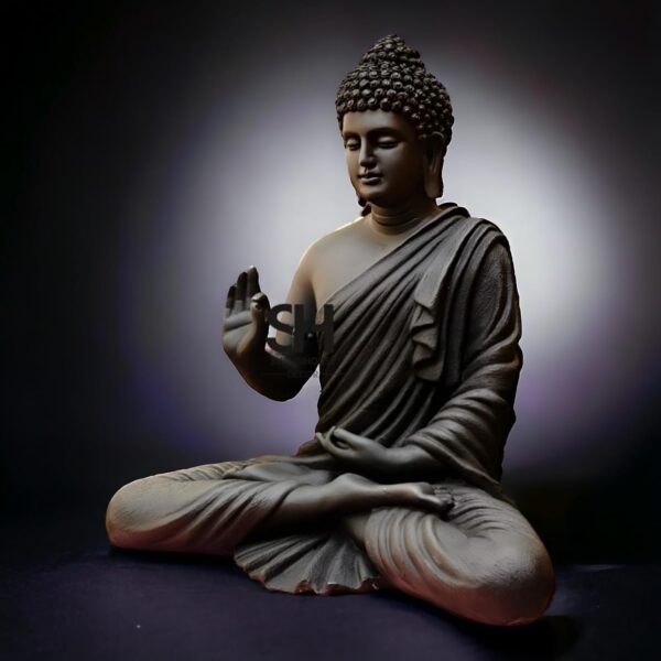 Beautiful Sitting Buddha Idol Statue For Home & Garden Living Beautiful Sitting Buddha Idol Statue For Home & Garden Living Room | Healing Spirit Blessing Buddha Statue - 15 Inch Size (Article 9) - Premium Product, Multicolor, Idol
